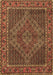 Machine Washable Persian Brown Traditional Rug, wshtr2433brn