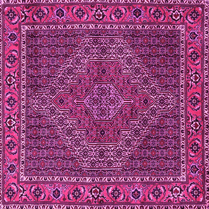 Square Machine Washable Persian Pink Traditional Rug, wshtr2433pnk