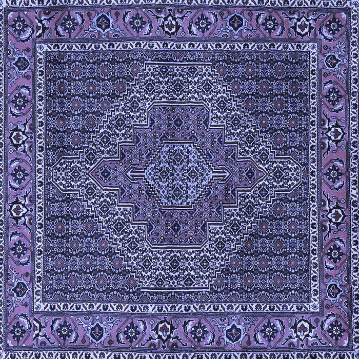 Square Machine Washable Persian Blue Traditional Rug, wshtr2433blu