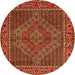 Square Persian Orange Traditional Rug, tr2433org