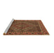 Sideview of Machine Washable Persian Brown Traditional Rug, wshtr2433brn