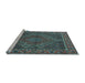 Sideview of Machine Washable Persian Light Blue Traditional Rug, wshtr2433lblu