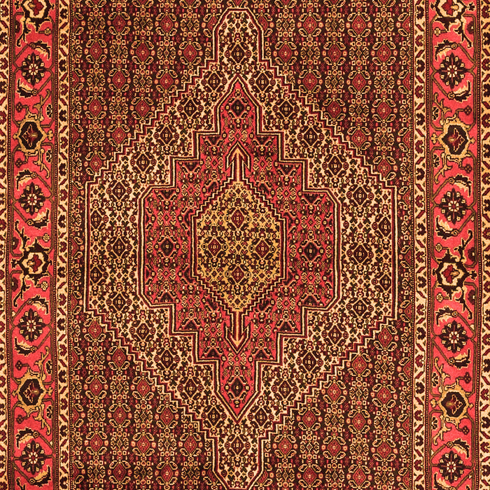 Serging Thickness of Machine Washable Persian Orange Traditional Area Rugs, wshtr2433org