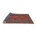 Sideview of Traditional Saffron Red Persian Rug, tr2434