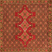 Serging Thickness of Persian Orange Traditional Rug, tr2434org