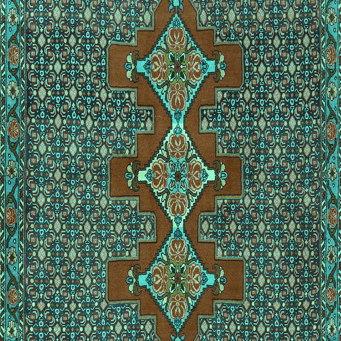 Machine Washable Persian Turquoise Traditional Area Rugs, wshtr2434turq