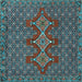 Square Machine Washable Persian Light Blue Traditional Rug, wshtr2434lblu