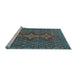 Sideview of Machine Washable Persian Light Blue Traditional Rug, wshtr2434lblu