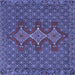 Square Persian Blue Traditional Rug, tr2434blu