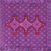 Square Machine Washable Persian Purple Traditional Area Rugs, wshtr2434pur