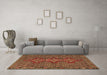 Machine Washable Persian Brown Traditional Rug in a Living Room,, wshtr2434brn