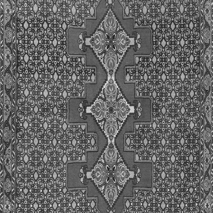 Serging Thickness of Machine Washable Persian Gray Traditional Rug, wshtr2434gry