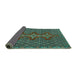 Sideview of Persian Turquoise Traditional Rug, tr2434turq