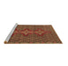 Sideview of Machine Washable Persian Brown Traditional Rug, wshtr2434brn