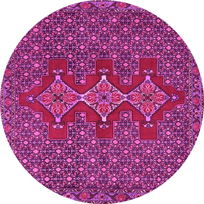 Round Persian Pink Traditional Rug, tr2434pnk