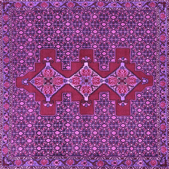 Square Persian Purple Traditional Rug, tr2434pur