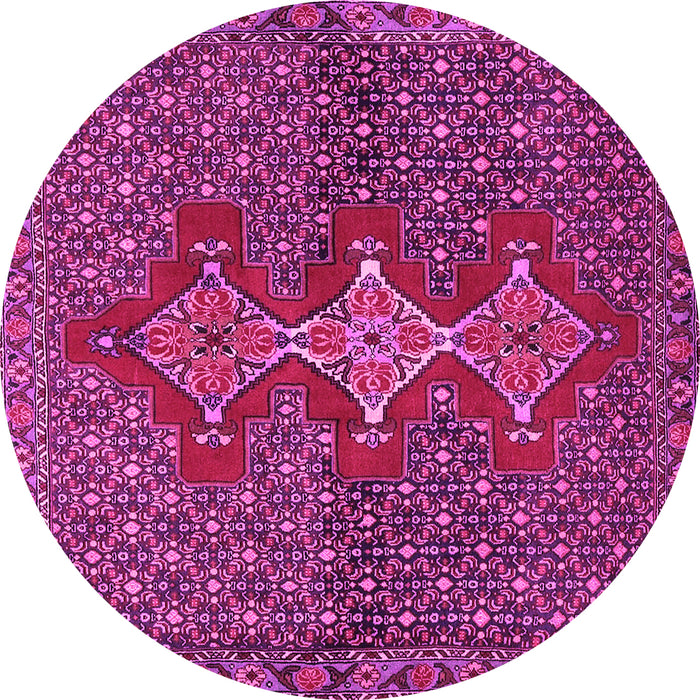 Round Persian Pink Traditional Rug, tr2435pnk