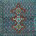 Square Persian Light Blue Traditional Rug, tr2435lblu