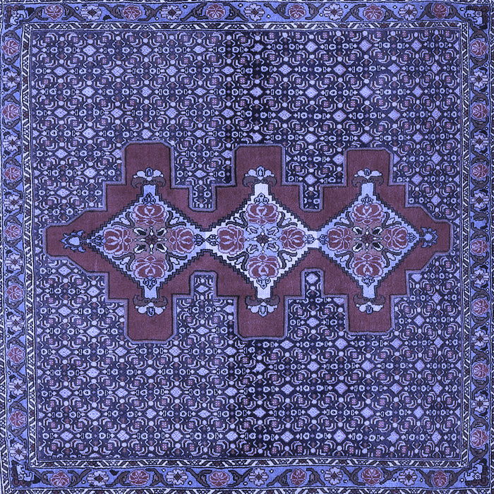 Square Persian Blue Traditional Rug, tr2435blu