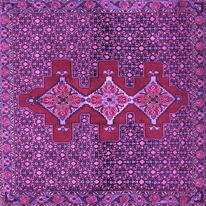 Square Persian Purple Traditional Rug, tr2435pur