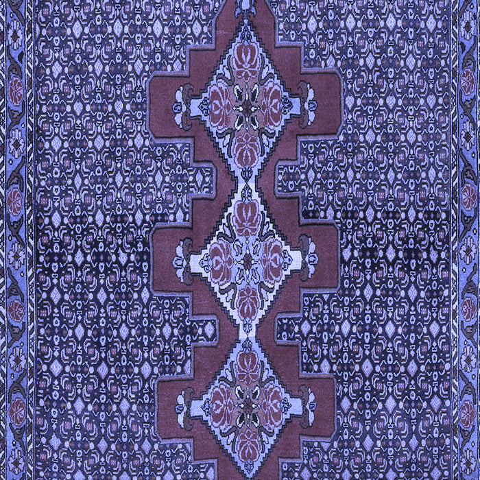 Machine Washable Persian Blue Traditional Rug, wshtr2435blu