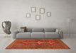 Machine Washable Persian Orange Traditional Area Rugs in a Living Room, wshtr2435org