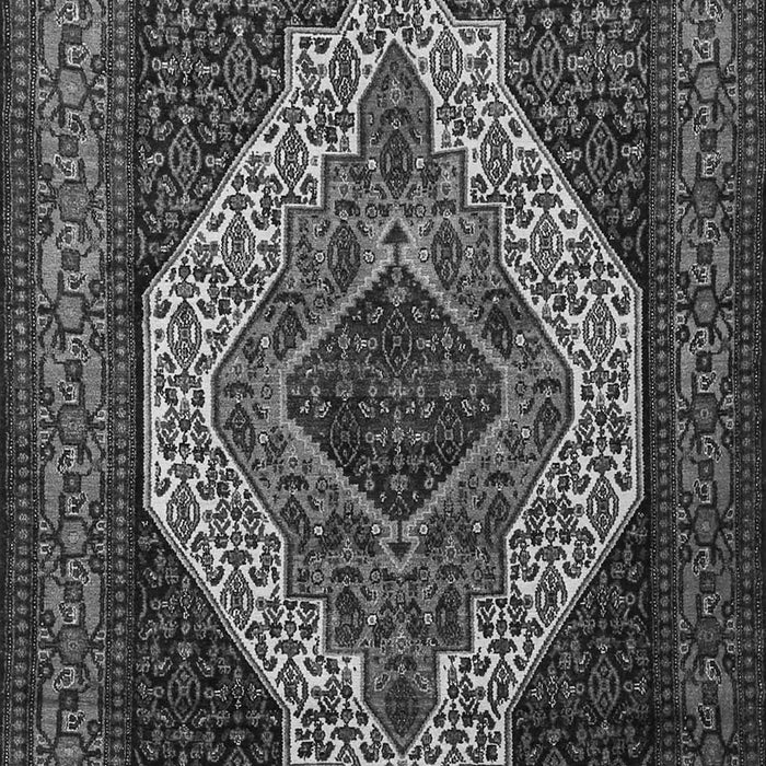 Serging Thickness of Machine Washable Medallion Gray Traditional Rug, wshtr2436gry