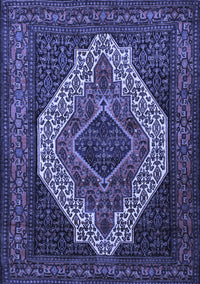 Medallion Blue Traditional Rug, tr2436blu