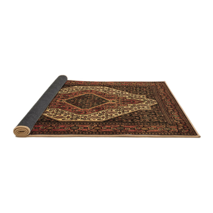 Sideview of Medallion Brown Traditional Rug, tr2436brn