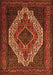 Serging Thickness of Machine Washable Medallion Orange Traditional Area Rugs, wshtr2436org