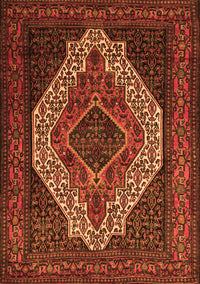 Medallion Orange Traditional Rug, tr2436org