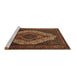 Sideview of Machine Washable Medallion Brown Traditional Rug, wshtr2436brn