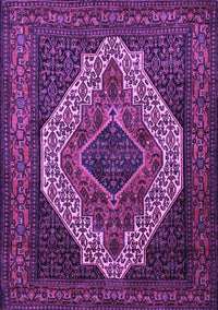 Medallion Purple Traditional Rug, tr2436pur