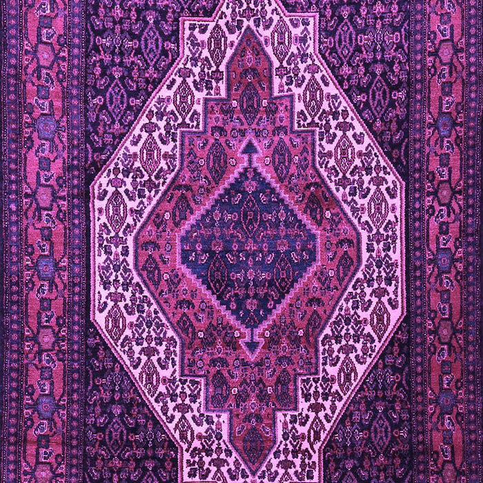 Machine Washable Medallion Purple Traditional Area Rugs, wshtr2436pur