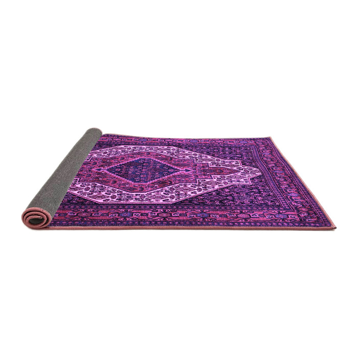 Sideview of Medallion Purple Traditional Rug, tr2436pur