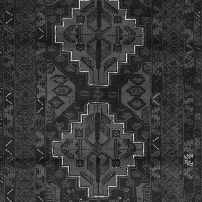 Serging Thickness of Machine Washable Persian Gray Traditional Rug, wshtr2437gry