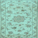 Square Persian Light Blue Traditional Rug, tr2438lblu