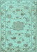 Machine Washable Persian Light Blue Traditional Rug, wshtr2438lblu