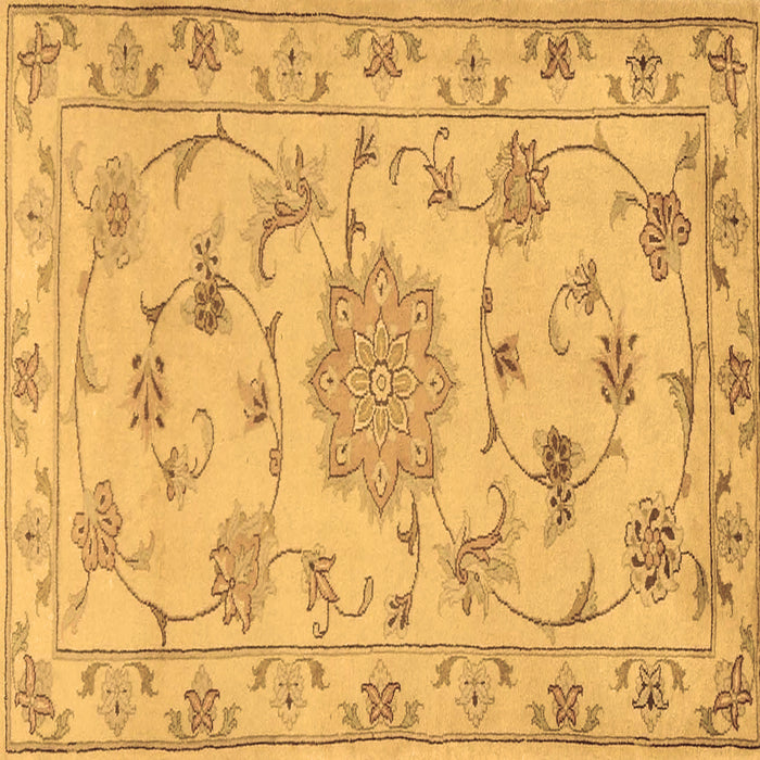 Square Machine Washable Persian Brown Traditional Rug, wshtr2438brn