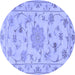 Round Persian Blue Traditional Rug, tr2438blu