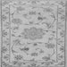 Round Machine Washable Persian Gray Traditional Rug, wshtr2438gry