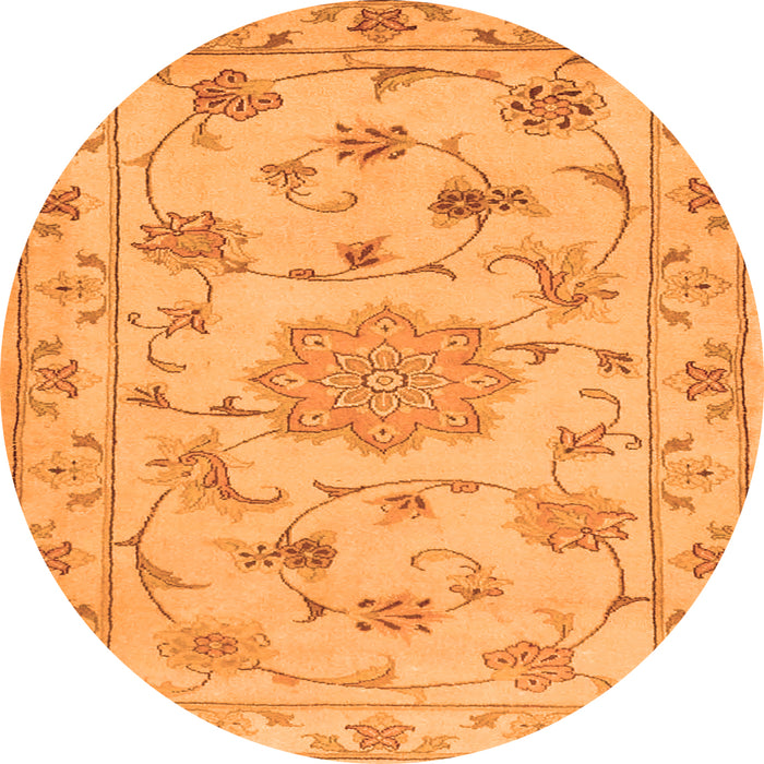Machine Washable Persian Orange Traditional Area Rugs, wshtr2438org