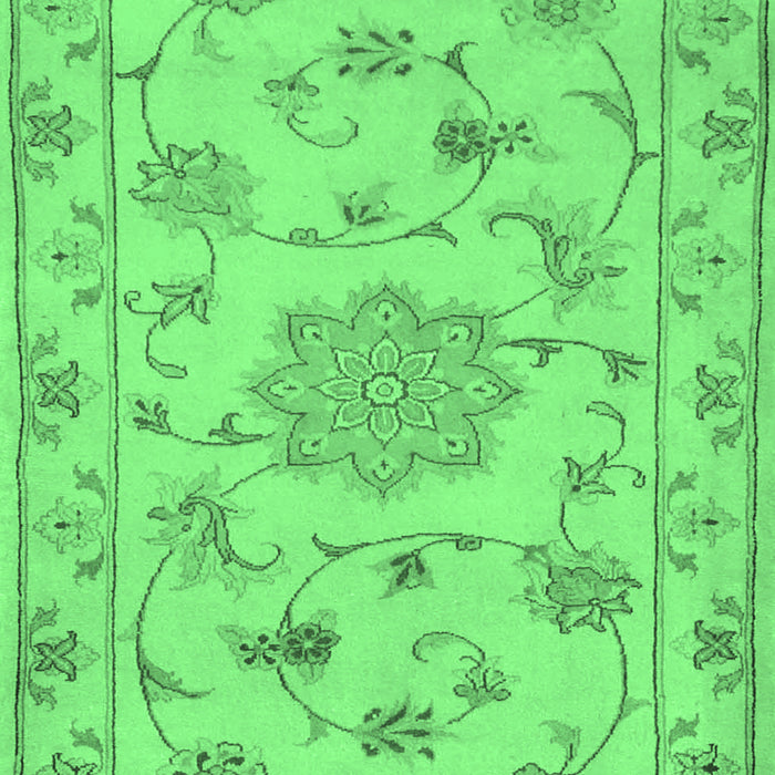 Machine Washable Persian Emerald Green Traditional Area Rugs, wshtr2438emgrn