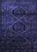 Machine Washable Persian Blue Traditional Rug, wshtr2439blu