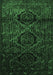 Machine Washable Persian Emerald Green Traditional Area Rugs, wshtr2439emgrn