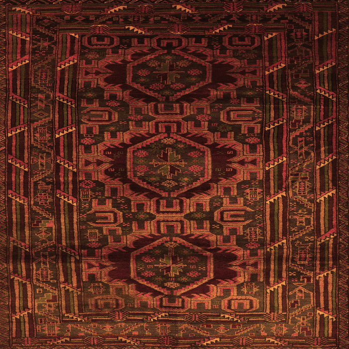 Serging Thickness of Persian Orange Traditional Rug, tr2439org