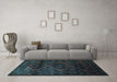 Machine Washable Persian Light Blue Traditional Rug in a Living Room, wshtr2439lblu