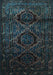 Machine Washable Persian Light Blue Traditional Rug, wshtr2439lblu