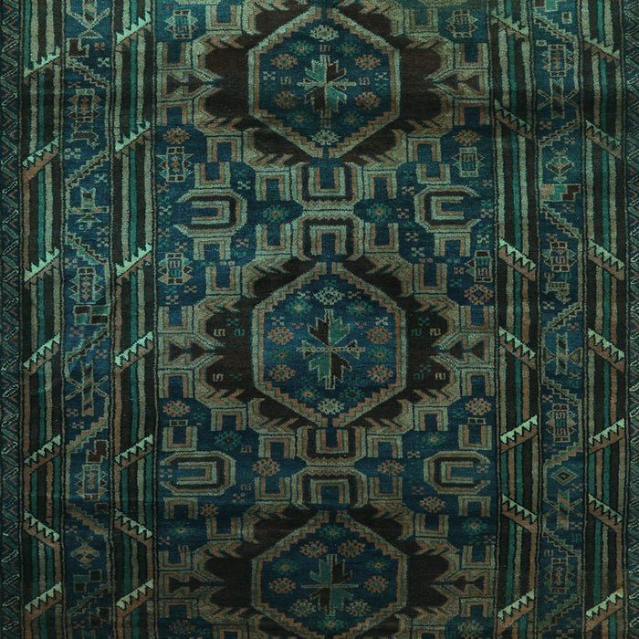 Machine Washable Persian Turquoise Traditional Area Rugs, wshtr2439turq