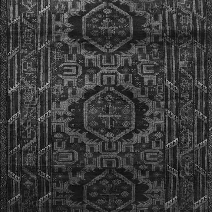 Serging Thickness of Machine Washable Persian Gray Traditional Rug, wshtr2439gry